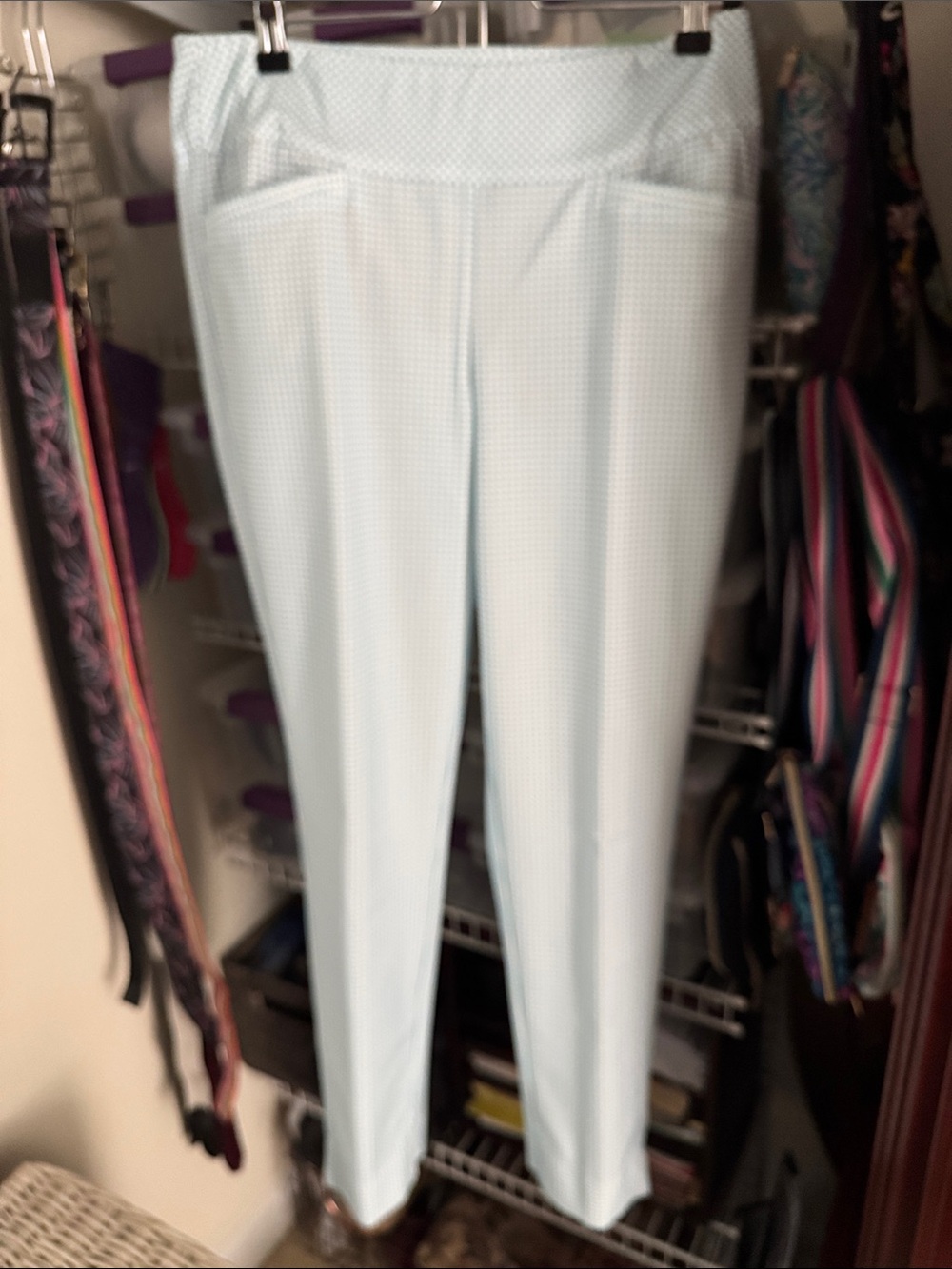 Tail Pale Blue and white print Ankle Pants